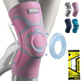 Knee Braces for Knee Pain Relief, Compression Knee Sleeves with Patella Gel Pad & Side Stabilizers, Knee Support for Weightlifting, Running, Work