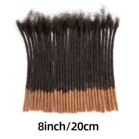 Human Hair, 0.4cm And 0.6cm Thick, Pre-colored, Handmade, Unisex, Dyeable, Bleached, Curled And Twisted. (Option: T1BV30-8inch)