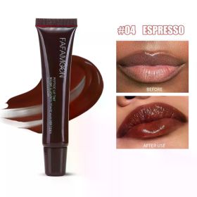 1pcs Soft Tube Mirror Lip Gloss Lip Oil Nude Brown Plumping Lip Gloss Moisturising Transparent Lipgloss Beauty Cosmetics Makeup (Color: 4)