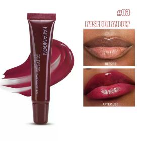 1pcs Soft Tube Mirror Lip Gloss Lip Oil Nude Brown Plumping Lip Gloss Moisturising Transparent Lipgloss Beauty Cosmetics Makeup (Color: 3)
