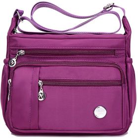 MINTEGRA Women Shoulder Handbag Roomy Multiple Pockets Bag Ladies Crossbody Purse Fashion Tote Top Handle Satchel (Color: Purple-s)