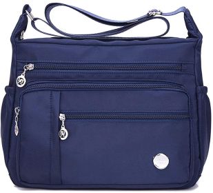 MINTEGRA Women Shoulder Handbag Roomy Multiple Pockets Bag Ladies Crossbody Purse Fashion Tote Top Handle Satchel (Color: Blue-l)
