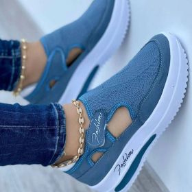 Womens Sneakers Casual Shoes Ladies Running Shoes Female Platform Shoes Mesh Breathable Comfort Women Sport Shoes Tennis (Shoe Size: 35, Color: Blue)