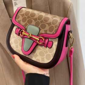 Vintage Women&#39;s Shoulder Bags High Quality Messenger Bags 2022 Trend Ladies Handbags and Purses Luxury Crossbody Bag for Women (Color: Rosa)