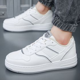 New men's fashion board shoes casual shoes small white shoes comfortable men's shoes casual sports shoes (Color: Gray, size: 43)