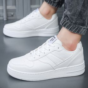 New men's fashion board shoes casual shoes small white shoes comfortable men's shoes casual sports shoes (Color: White, size: 44)