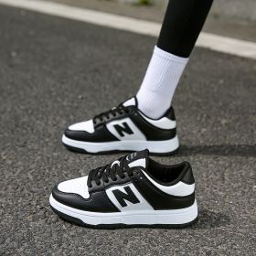 New men and women couples casual sneakers Fashion trend men's casual sneakers (Color: Black, size: 43)