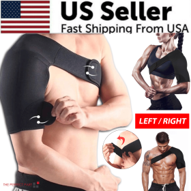 Shoulder Brace Support Compression Sleeve Torn Rotator Cuff Relief Joint AC Pain (Shoulder: Left)
