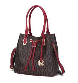 MKF Collection Jane Tote Handbag by Mia k (Color: Red, Material: Polycarbonate)