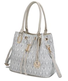 MKF Collection Jane Tote Handbag by Mia k (Color: White, Material: Polycarbonate)