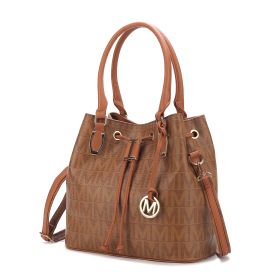 MKF Collection Jane Tote Handbag by Mia k (Color: Tan, Material: Polycarbonate)