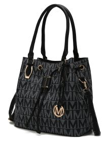 MKF Collection Jane Tote Handbag by Mia k (Color: Black, Material: Polycarbonate)
