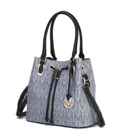 MKF Collection Jane Tote Handbag by Mia k (Color: Grey, Material: Polycarbonate)