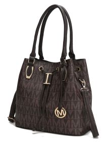 MKF Collection Jane Tote Handbag by Mia k (Color: Chocolate, Material: Polycarbonate)