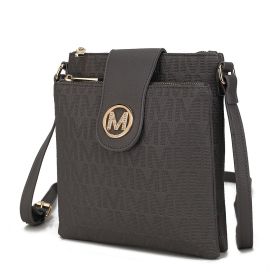 MKF Collection Marietta M Signature Womens Handbag Crossbody Bag by Mia K (Color: Grey, Material: Polycarbonate)
