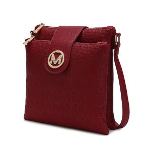 MKF Collection Marietta M Signature Womens Handbag Crossbody Bag by Mia K (Color: Red, Material: Polycarbonate)