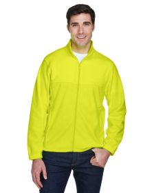 Men's 8 oz. Full-Zip Fleece - BLACK - 5XL (Color: SAFETY YELLOW, size: L)
