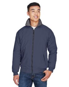 Men's Three-Season Classic Jacket - GRAPHITE - 5XL (Color: NAVY, size: 2XL)