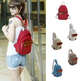 QTPie Cute Mini Backpack (Color: Khaki QT)