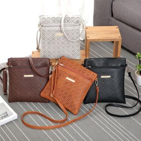 Blossomita Handbag With Cutout Flower Design (Color: TERRIFIC TAN)