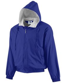 Augusta Sportswear 3280 Hooded Taffeta Jacket (Color: Purple, size: L)