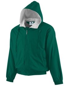 Augusta Sportswear 3280 Hooded Taffeta Jacket (Color: DARK GREEN, size: XL)