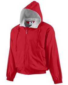 Augusta Sportswear 3280 Hooded Taffeta Jacket (Color: Red, size: M)