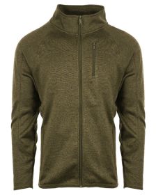 Burnside B3901 Men's Sweater Knit Jacket (Color: MILITARY GREEN, size: S)