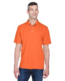 UltraClub 8445 Men's Cool & Dry Stain-Release Performance Polo (Color: Orange, size: 2XL)