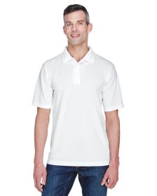 UltraClub 8445 Men's Cool & Dry Stain-Release Performance Polo (Color: White, size: 5XL)