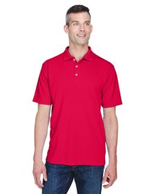 UltraClub 8445 Men's Cool & Dry Stain-Release Performance Polo (Color: Red, size: 4XL)