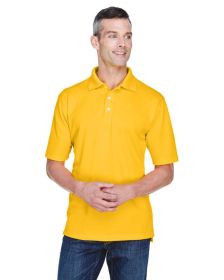 UltraClub 8445 Men's Cool & Dry Stain-Release Performance Polo (Color: Gold, size: S)