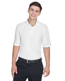 UltraClub 8415 Men's Cool & Dry Elite Performance Polo (Color: White, size: 6XL)