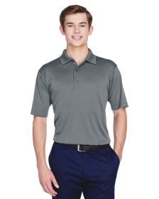 UltraClub 8610 Men's Cool & Dry 8-Star Elite Performance Interlock Polo (Color: CHARCOAL, size: M)