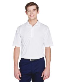 UltraClub 8610 Men's Cool & Dry 8-Star Elite Performance Interlock Polo (Color: White, size: XL)