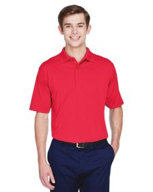 UltraClub 8610 Men's Cool & Dry 8-Star Elite Performance Interlock Polo (Color: Red, size: 2XL)