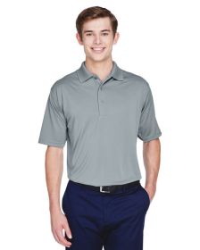 UltraClub 8610 Men's Cool & Dry 8-Star Elite Performance Interlock Polo (Color: Silver, size: M)